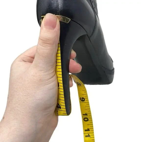 BURBERRY Brogue Leather Laser Cut Lace Up Stiletto Boots Size 40 or US 10 - Picture 12 of 13